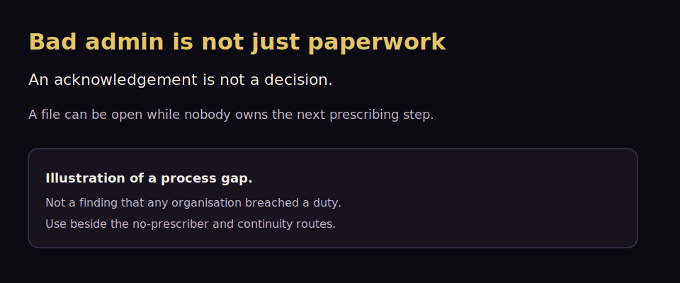 Title card: bad admin is not just paperwork.